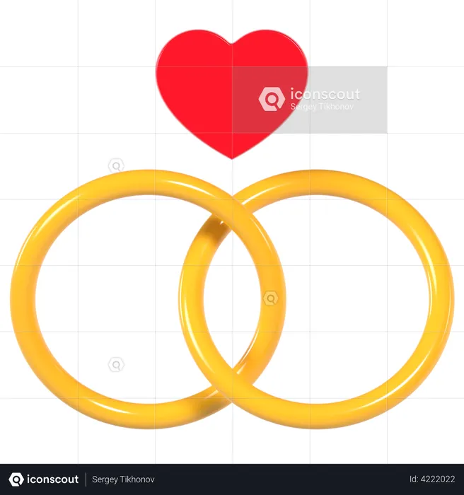 Marriage Ring  3D Illustration