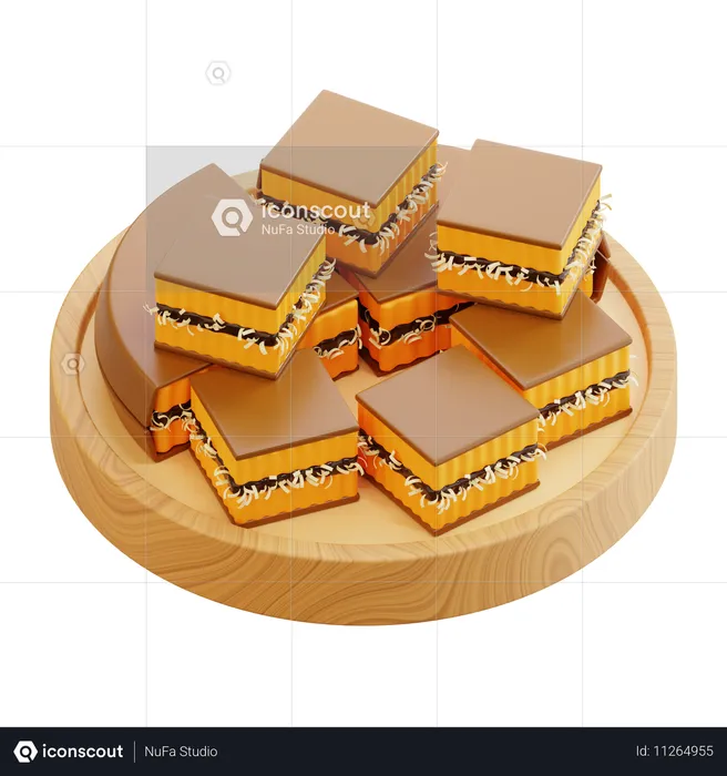 Martabak dulce indonesia panqueques dulces gruesos  3D Icon