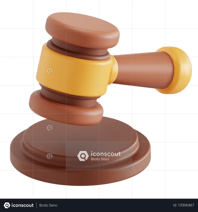 Marteau de justice  3D Icon