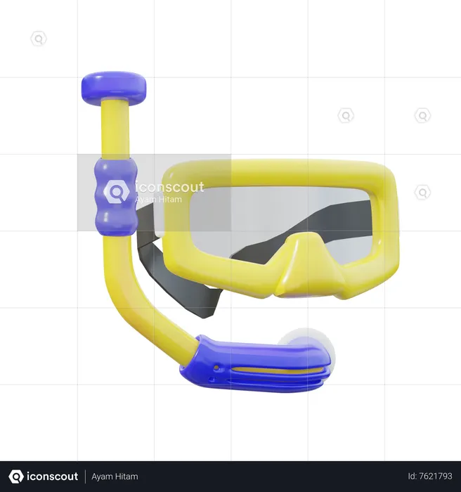 Máscara de buceo  3D Icon