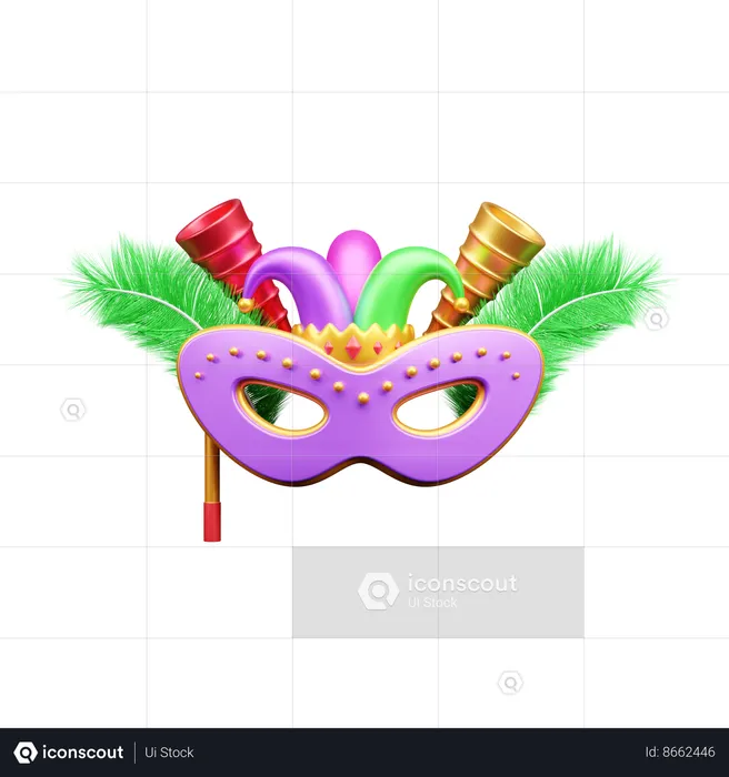 Mascara de carnaval  3D Icon