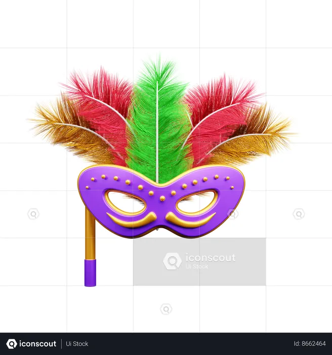 Máscara de carnaval  3D Icon