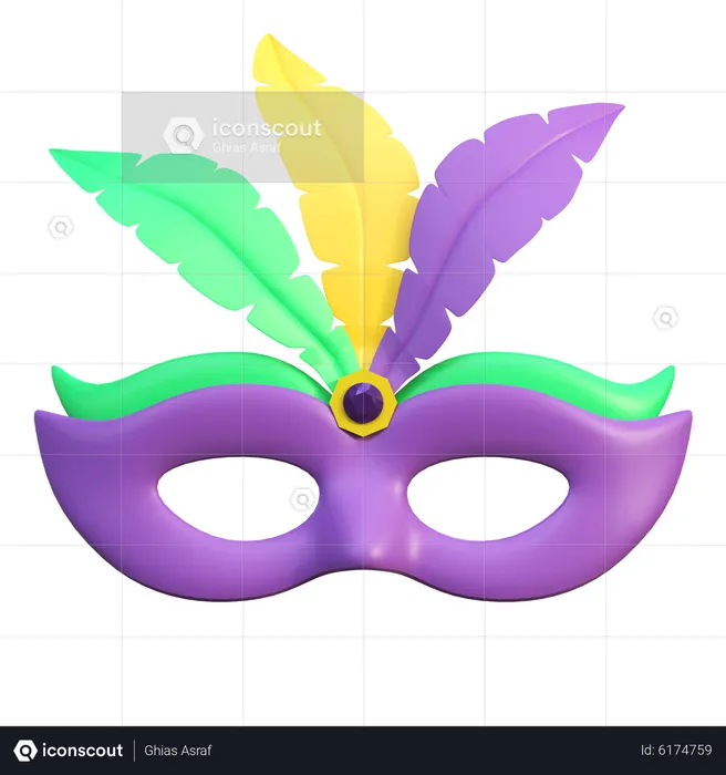 Máscara de carnaval  3D Icon