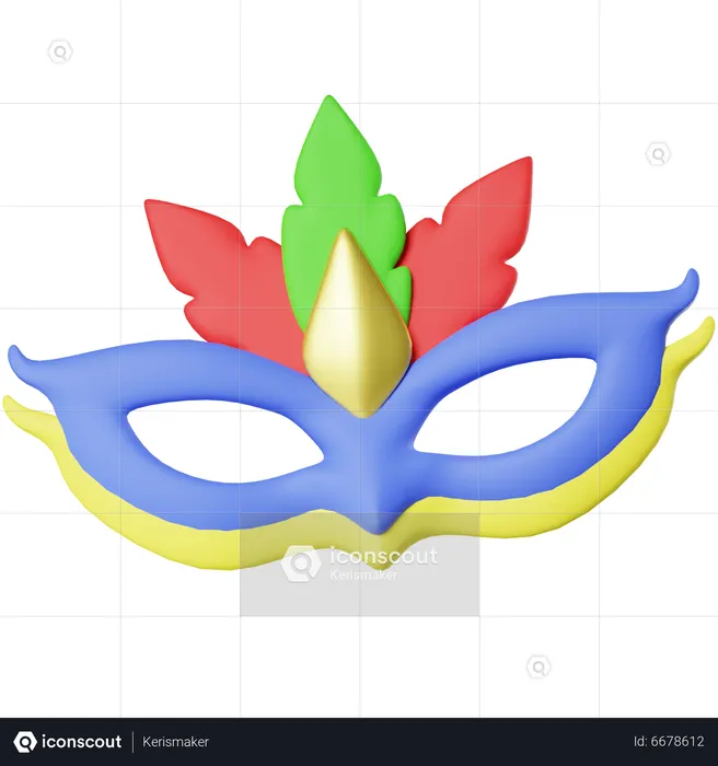 Mascara de carnaval  3D Icon