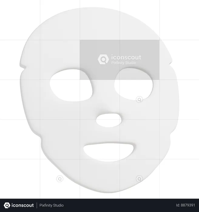 Máscara de folha facial  3D Icon