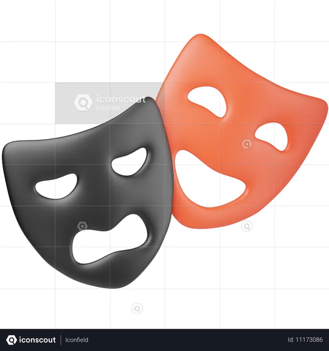 Máscaras de teatro  3D Icon