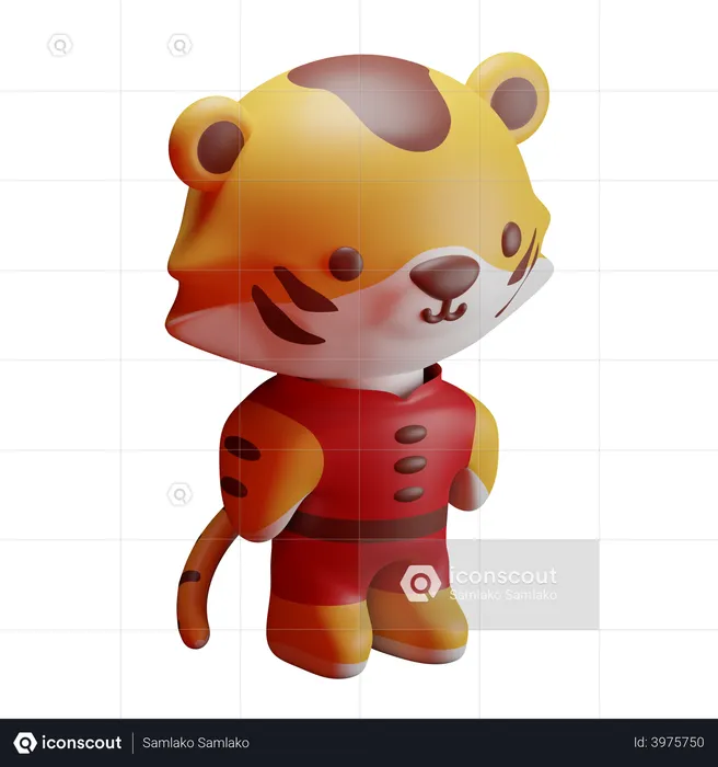Mascote chinês  3D Illustration