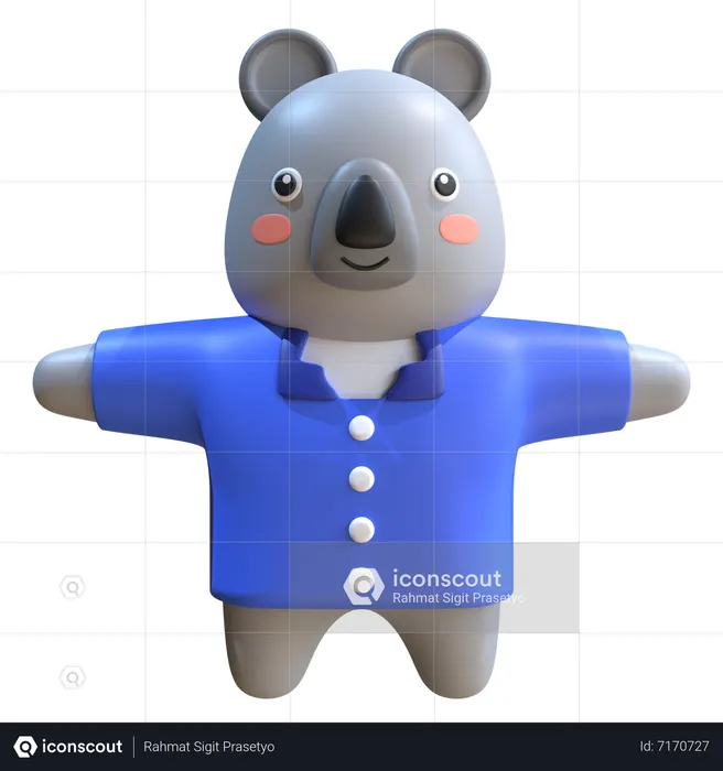 Mascotte de koala  3D Illustration