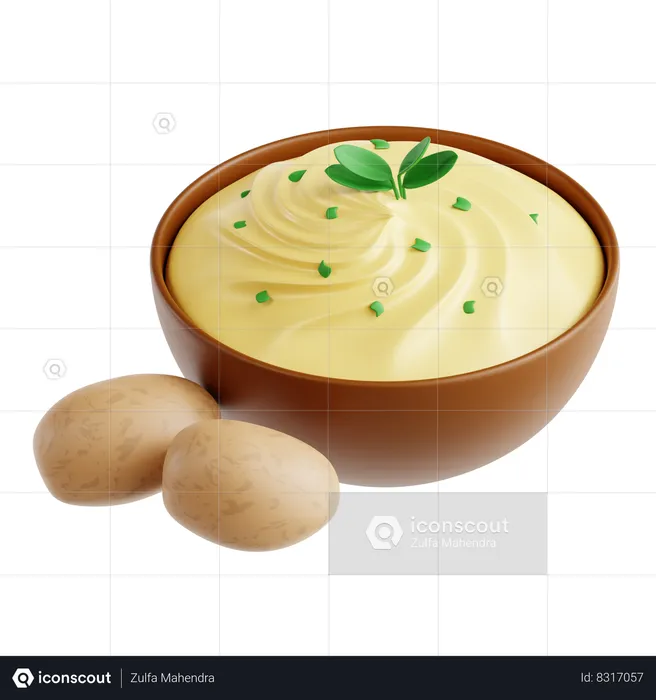 Mashed Potato  3D Icon