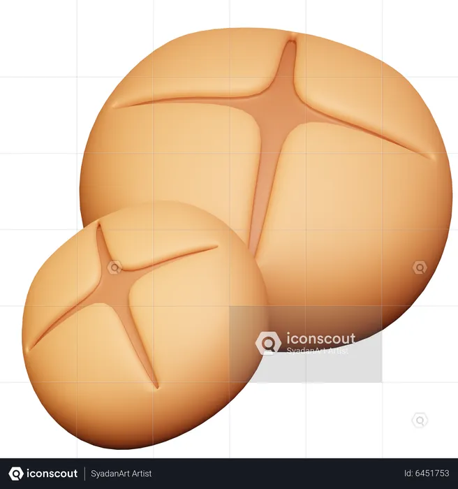 Mashroom Bread  3D Icon