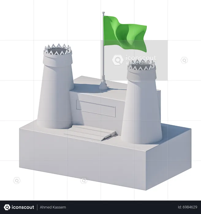 Masmak Fortress Riyadh  3D Icon