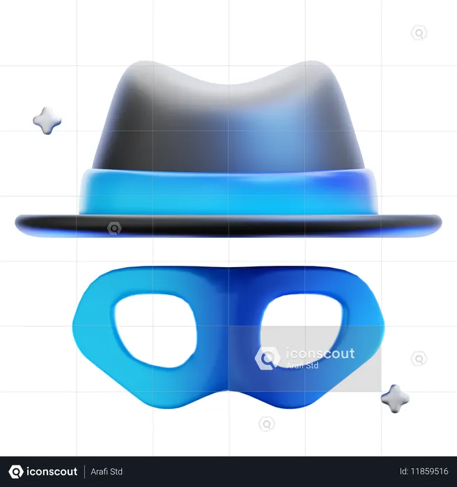 Masque de pirate informatique  3D Icon