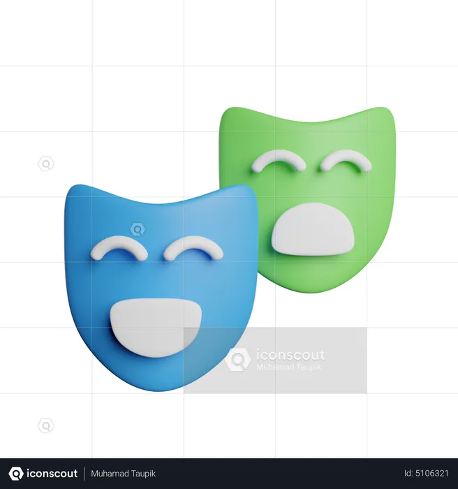 Théâtre masques  3D Icon