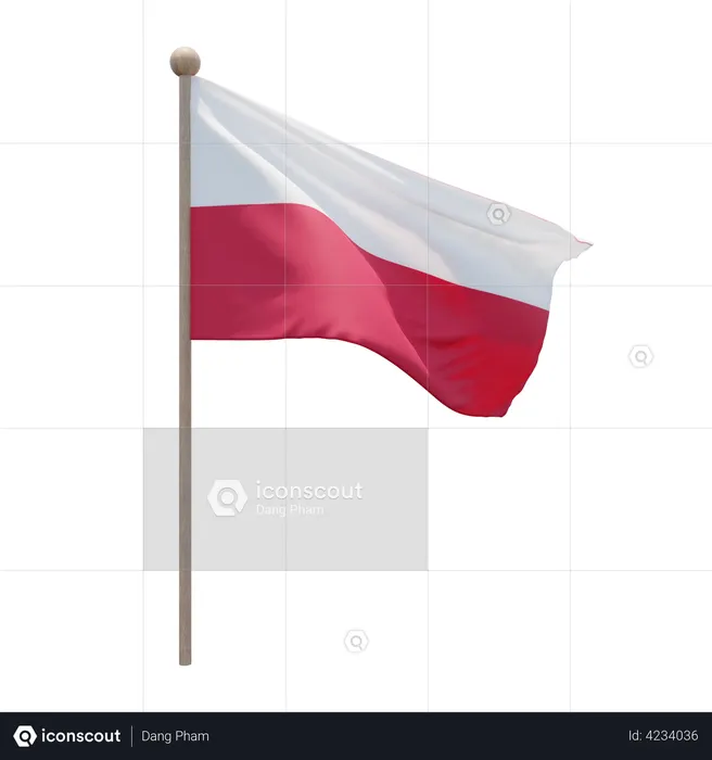 Mastro de bandeira da Polônia  3D Icon