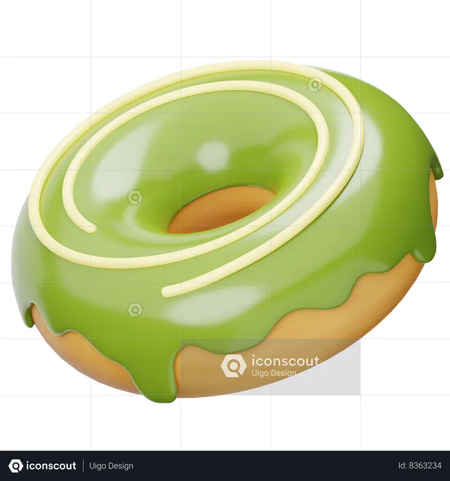Matcha Donuts  3D Icon