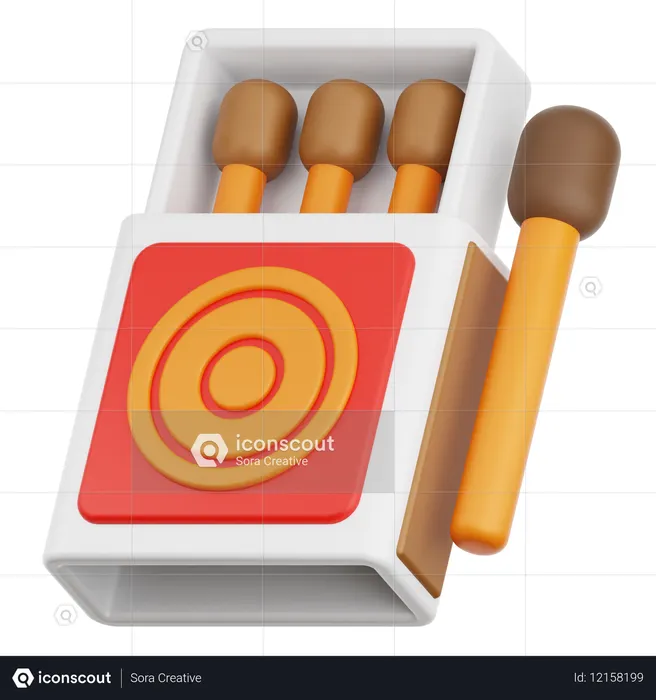 Matches Box  3D Icon