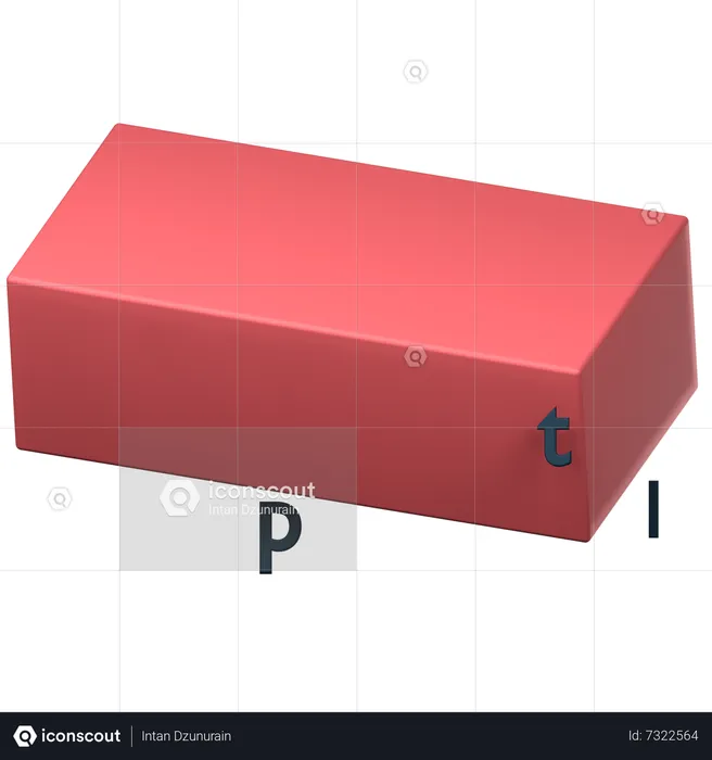 Cuboide matemático  3D Icon