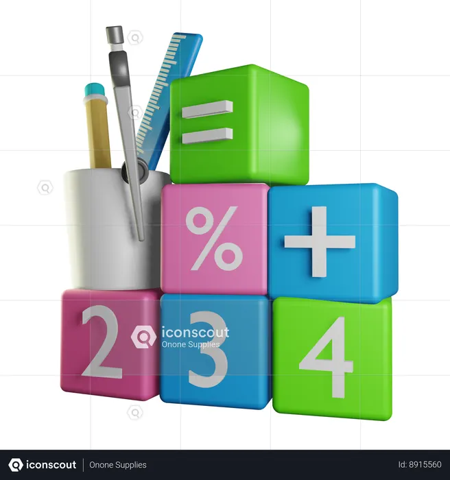 Matemáticas  3D Icon