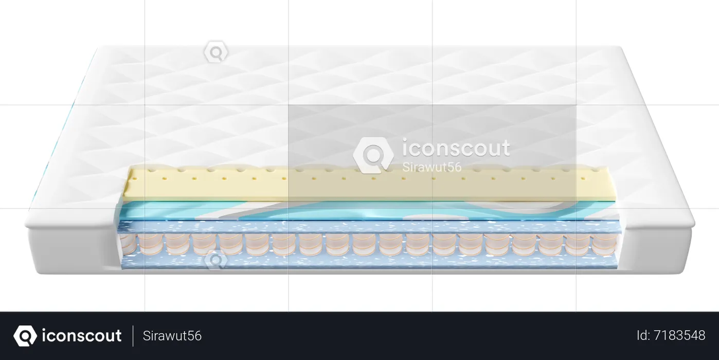 Structure du matelas en feuille  3D Icon