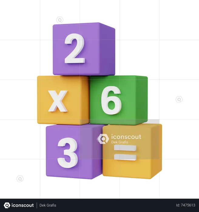 Math Blocks  3D Icon