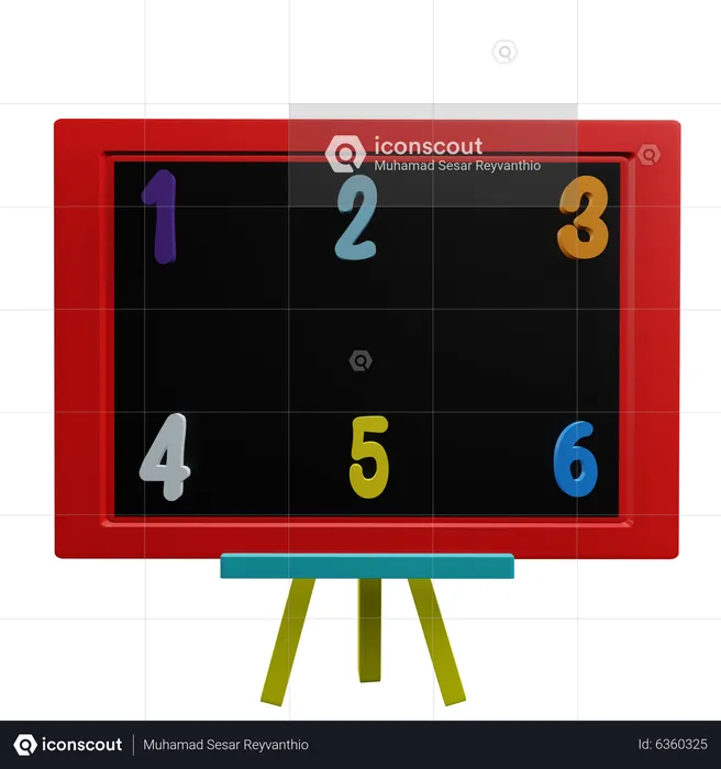 Math Board  3D Icon