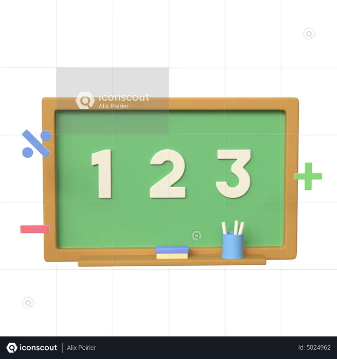 Math Board  3D Icon