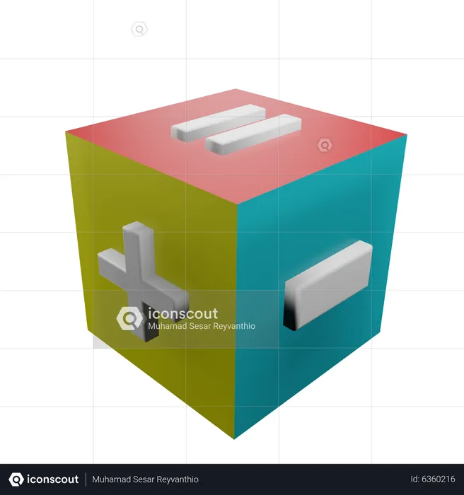 Math cube  3D Icon