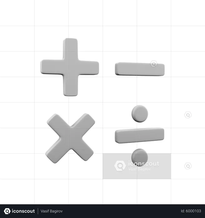 Math Operations  3D Icon