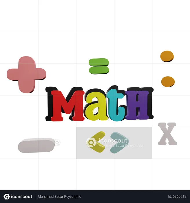 Math sign  3D Icon
