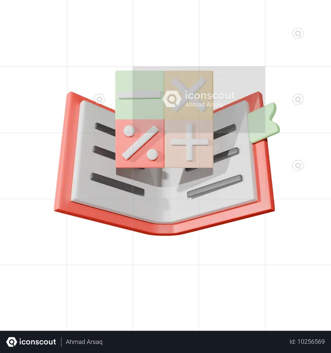 Mathe-Buch  3D Icon