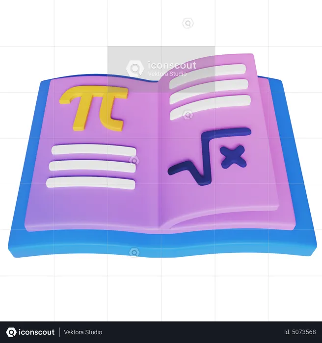 Mathe-Buch  3D Icon