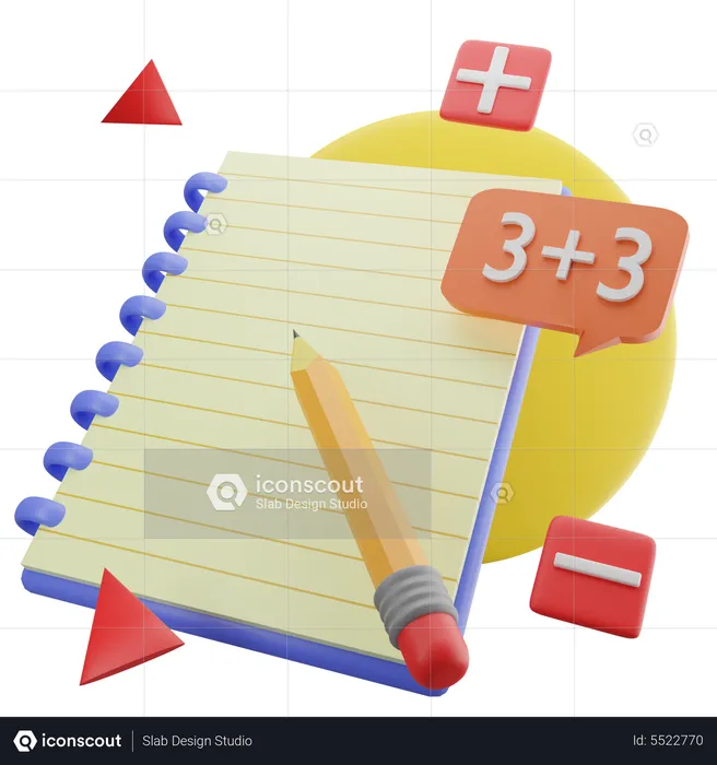 Mathematical Learning  3D Icon