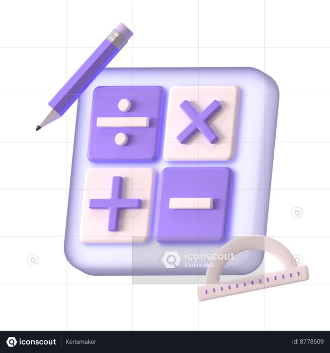 Mathematics Functions  3D Icon