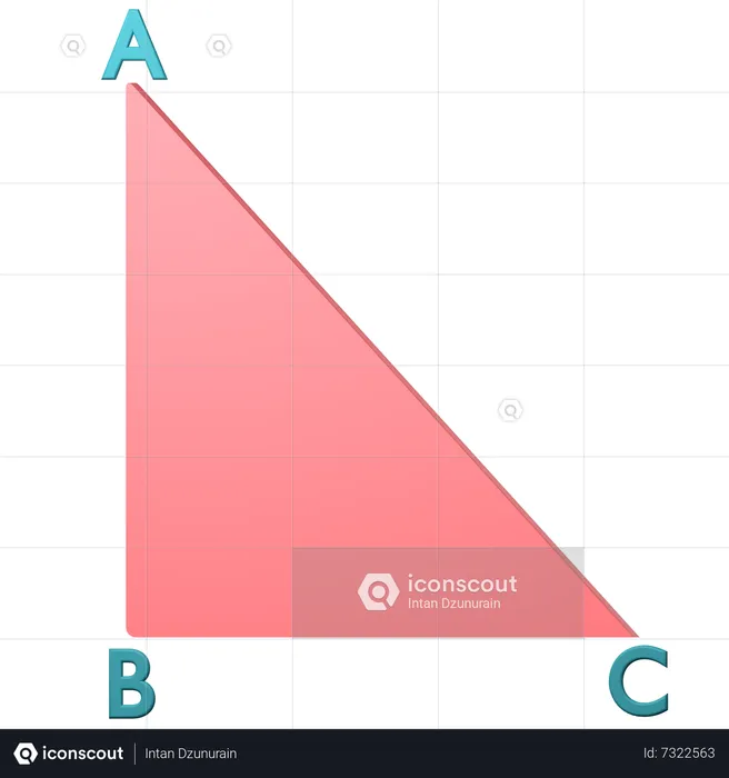 Mathematics Triangle  3D Icon