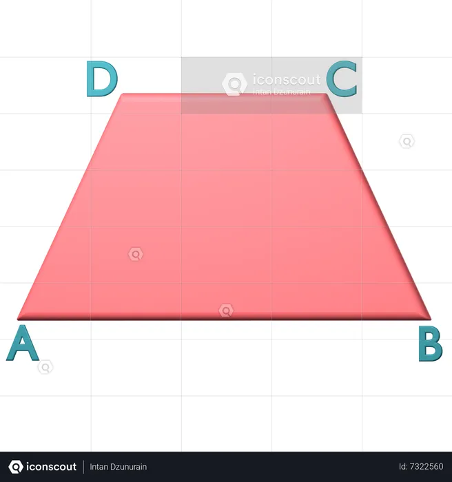 Mathematik Trapez  3D Icon