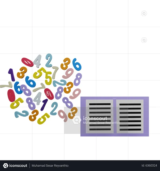 Maths Book  3D Icon