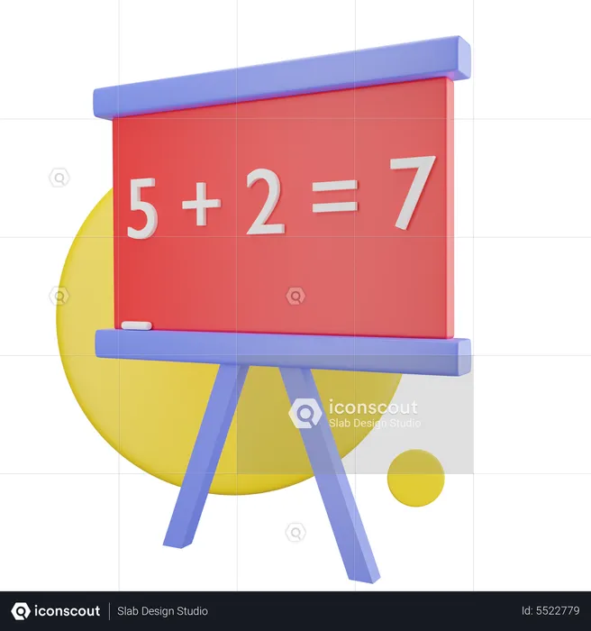 Maths Class Board  3D Icon