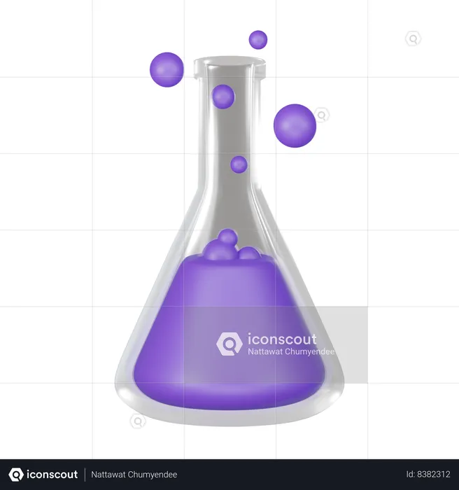 Matraz químico  3D Icon