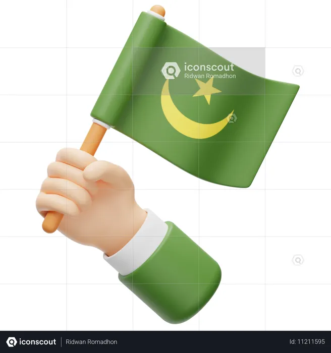 Mauritania Flag Flag 3D Icon