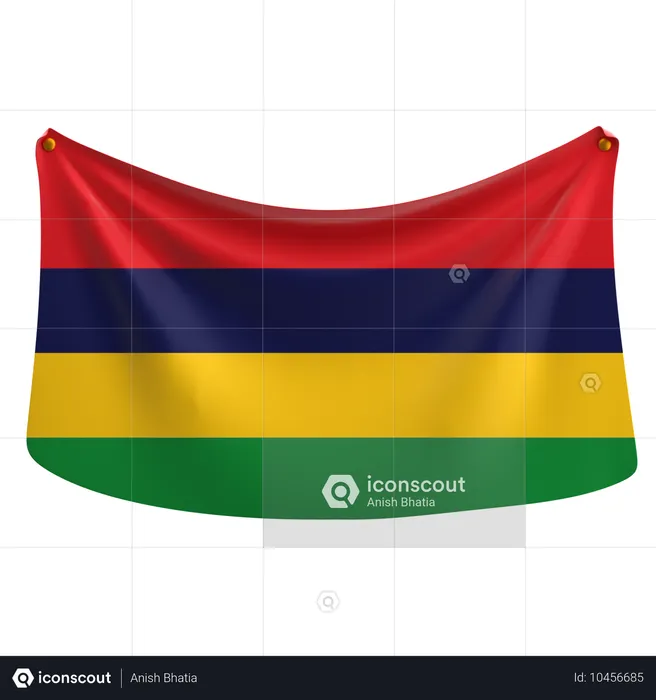 Mauritius Flag 3D Icon