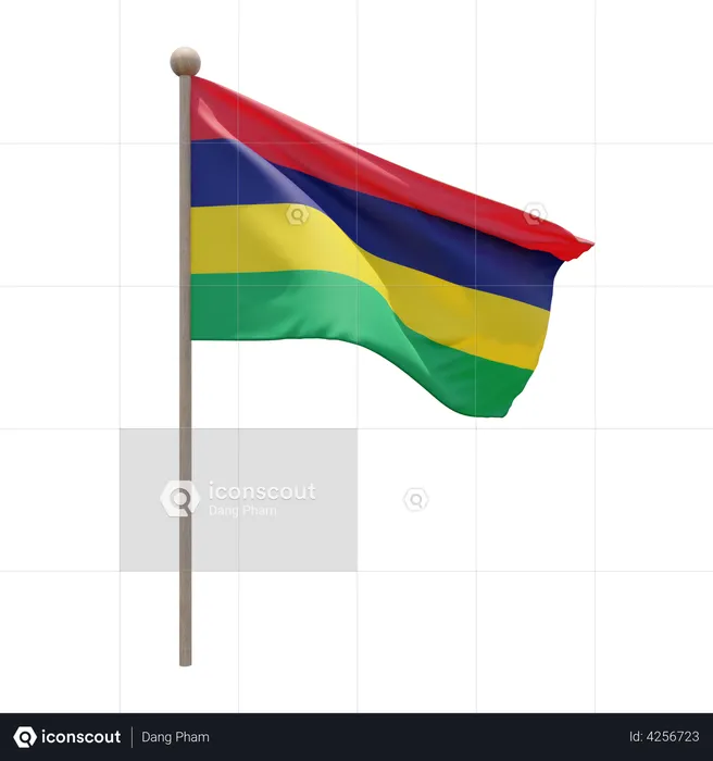 Mauritius fahnenmast Flag 3D Flag