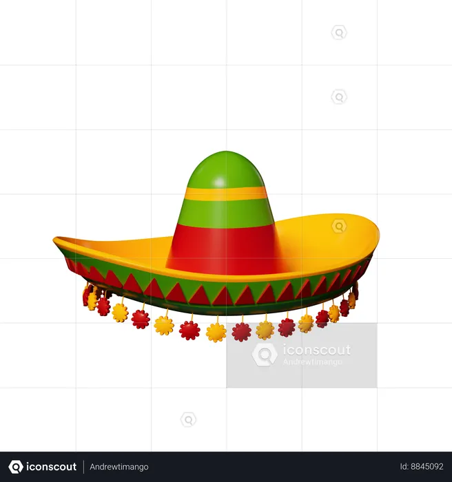 Maxican Hat  3D Icon