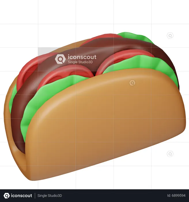 Maxican-Taco  3D Icon