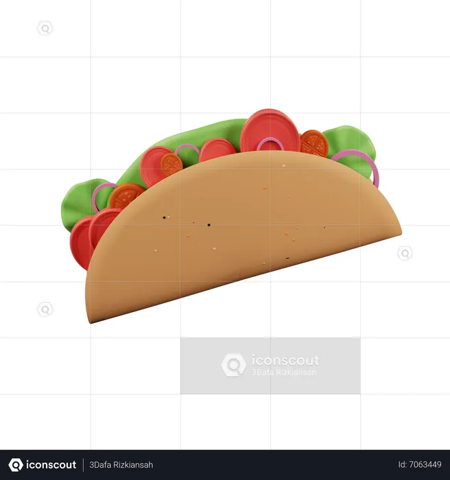 Maxican Taco  3D Icon