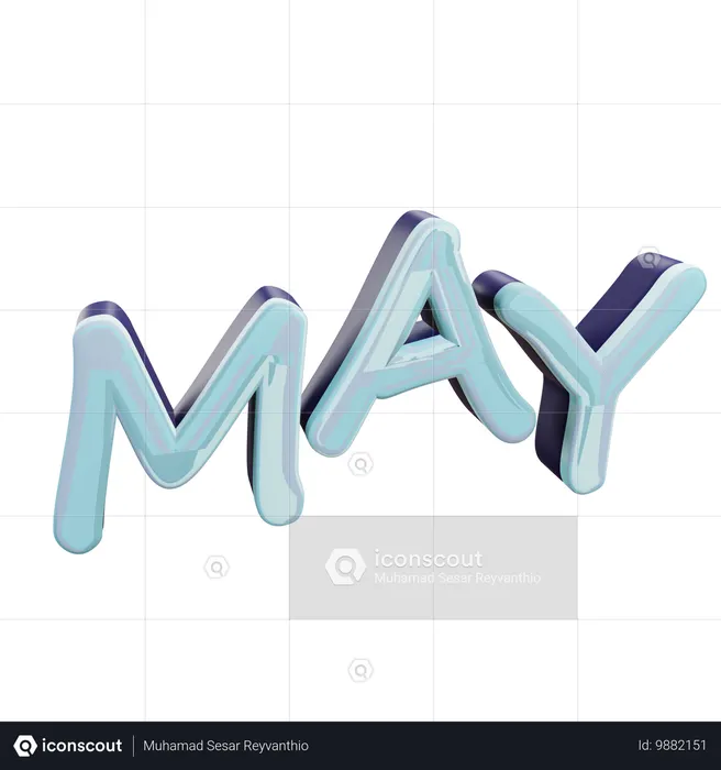 May  3D Icon