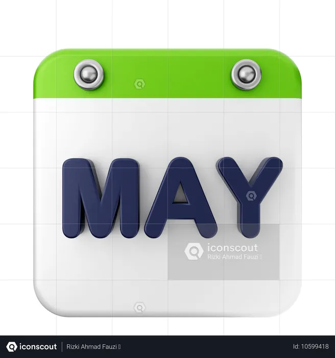 May Calendar  3D Icon