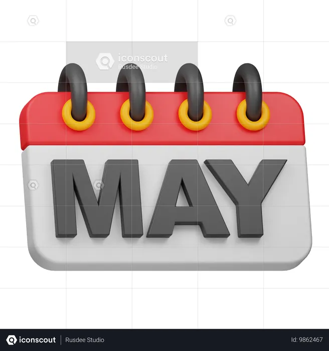 May Month  3D Icon