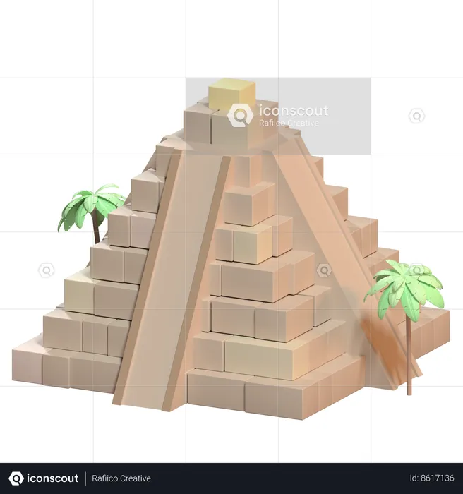 Mayan Pyramid  3D Icon