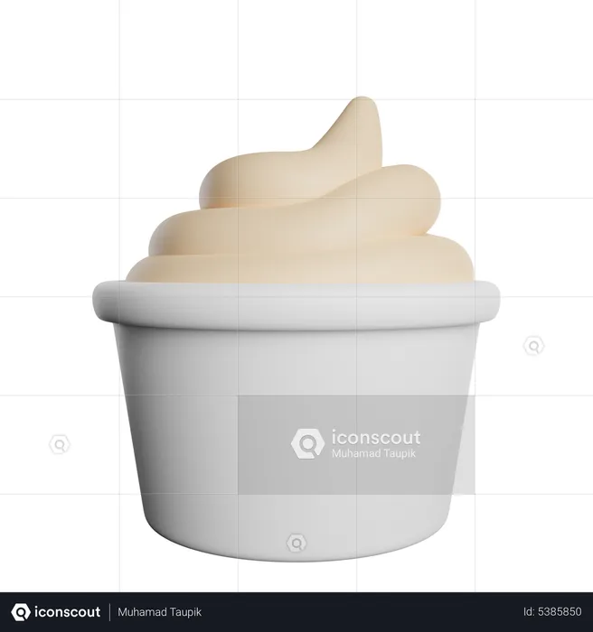 Mayonnaise Bowl  3D Icon