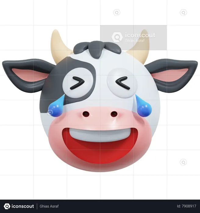 Mdr vache Emoji 3D Icon